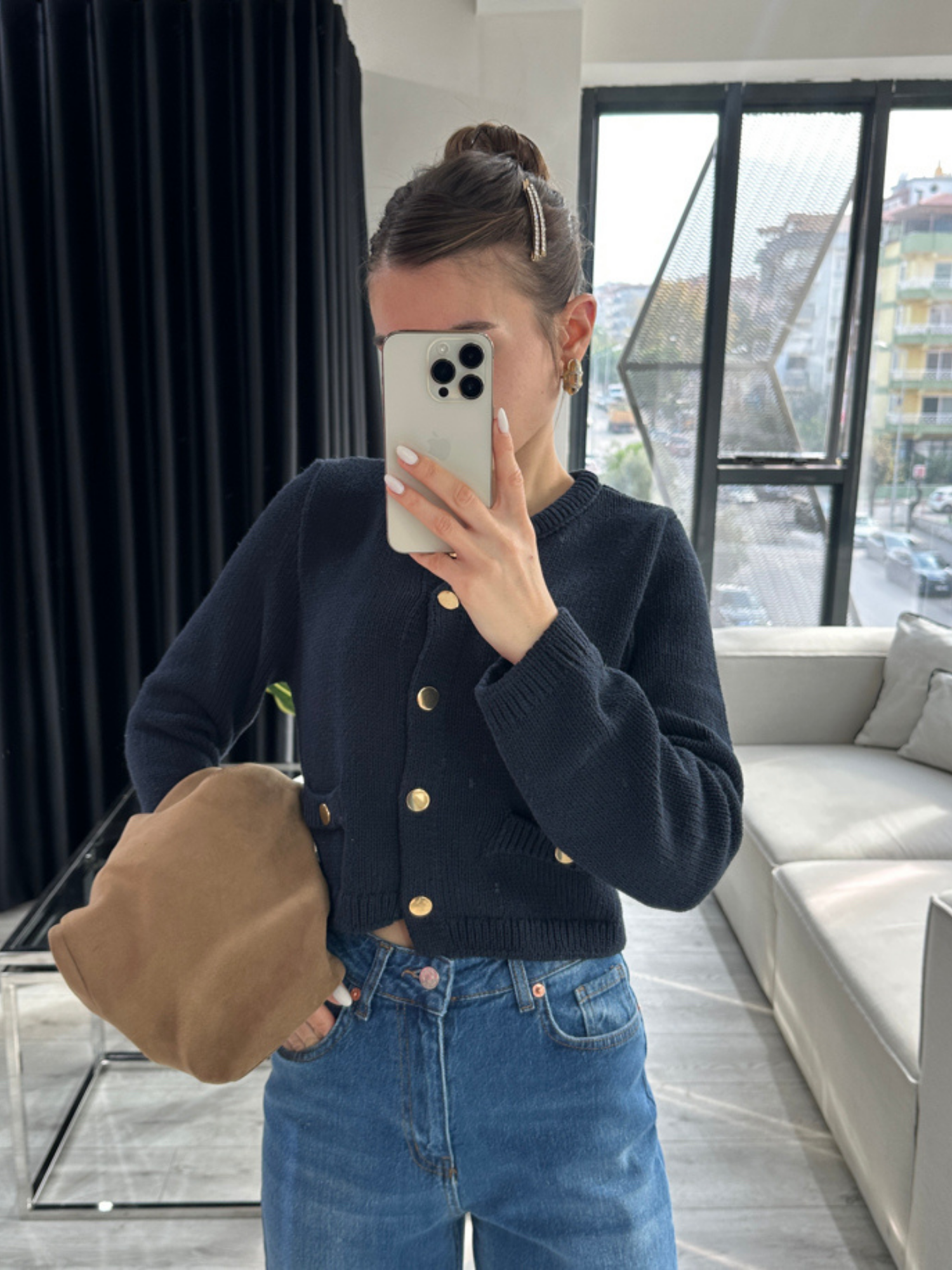 LACİVERT GOLD DÜĞME HIRKA