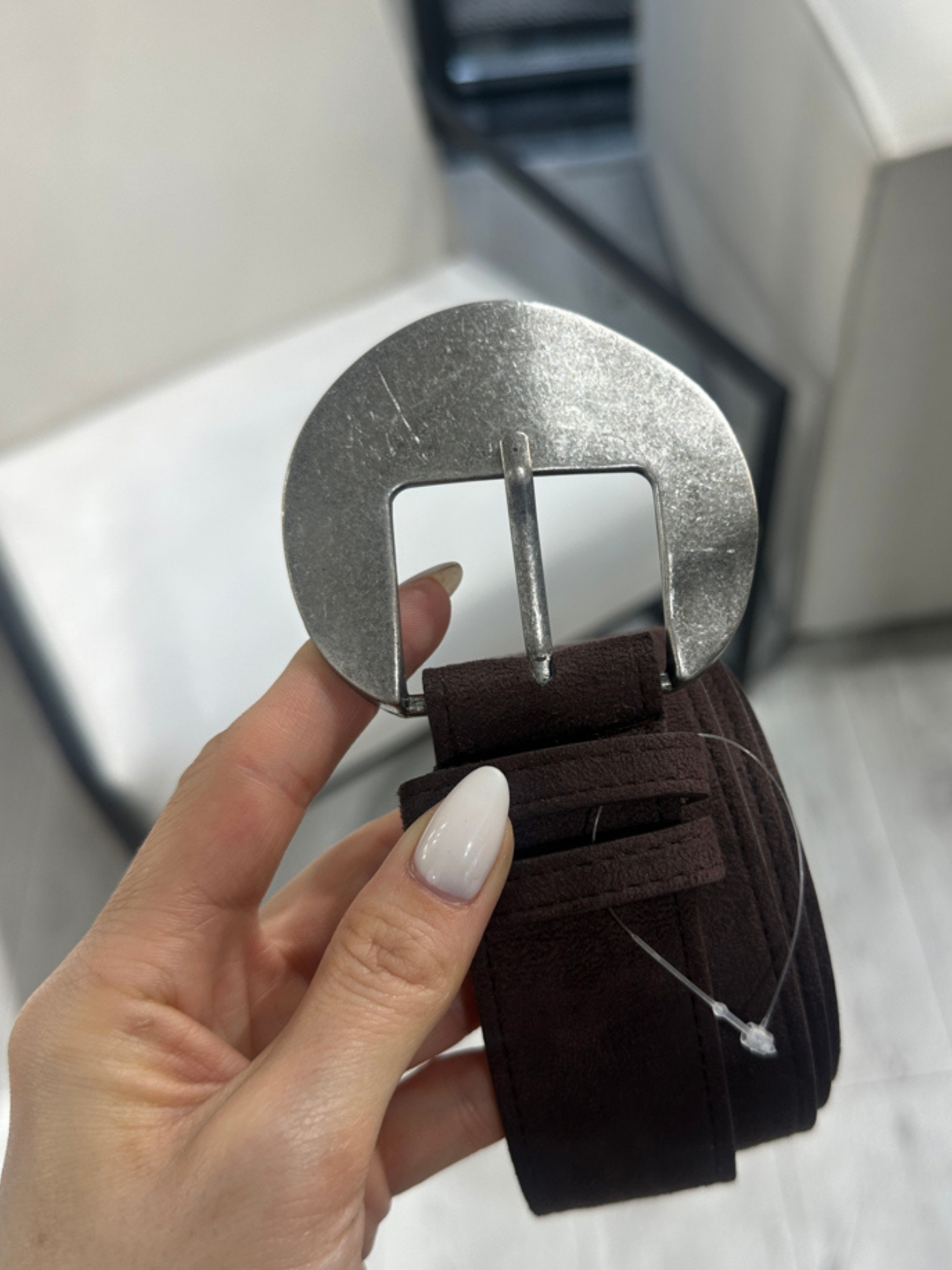 ACI KAHVE NUBUK ESKİTME TOKA KEMER