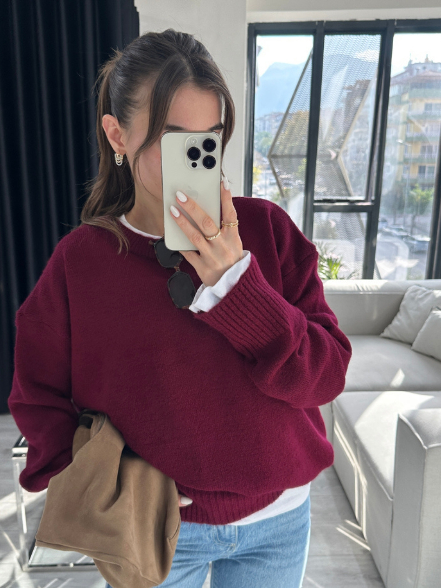 OVERSİZE MÜRDÜM KAZAK