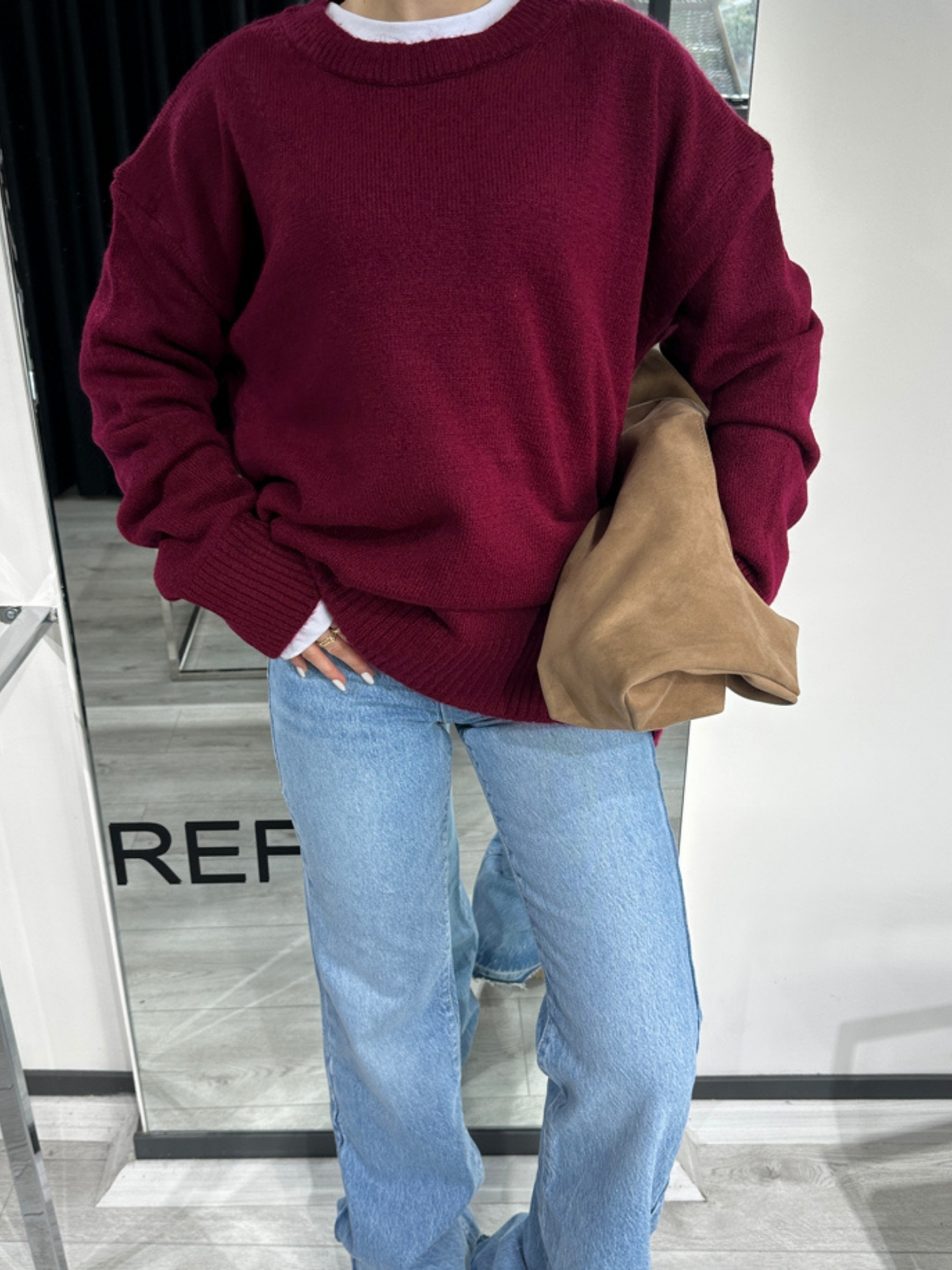 OVERSİZE MÜRDÜM KAZAK