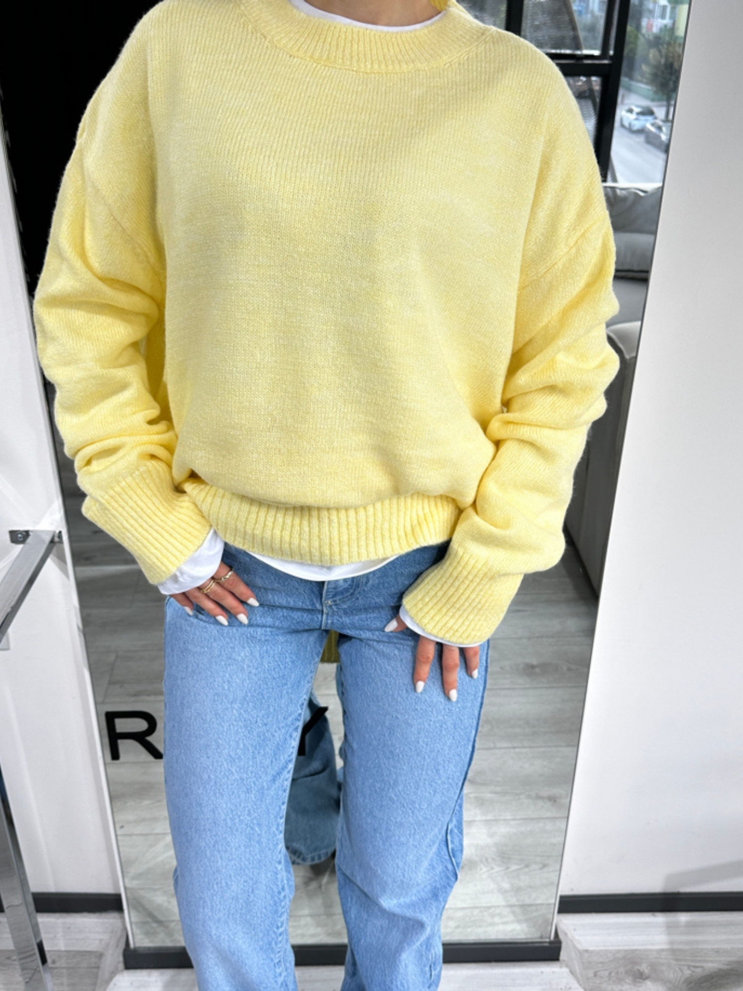 OVERSİZE SARI KAZAK